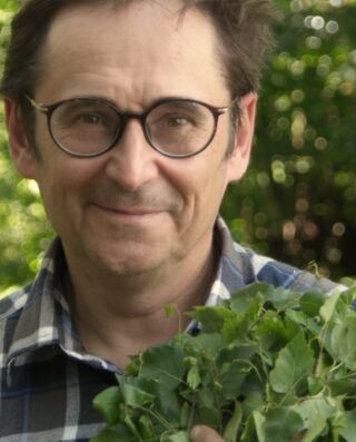 Rimas Kavaliauskas with a birch sauna whisk